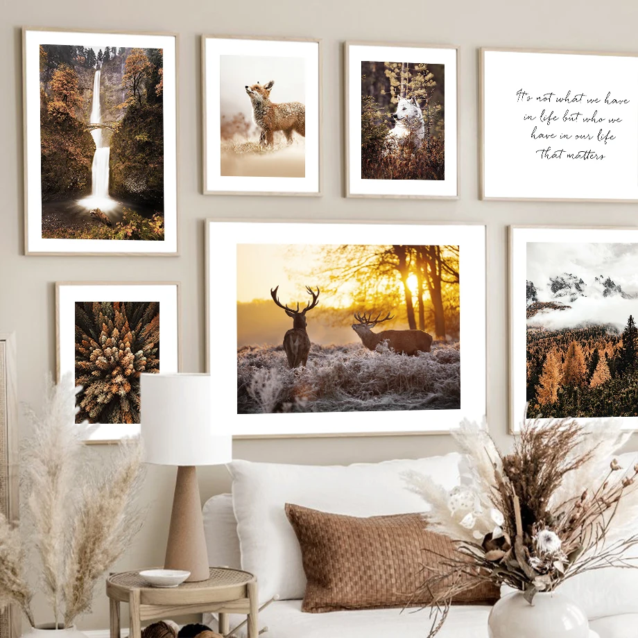 Wall Art Canvas Painting Fall Hill Pine Forest Fox Deer Wolf Nordic Posters And Prints Wall Pictures For Living Room Decoration
Wall Art Canvas Painting Fall Hill Pine Forest Fox Deer Wolf Nordic Posters And Prints Wall Pictures For Living Room Decoration