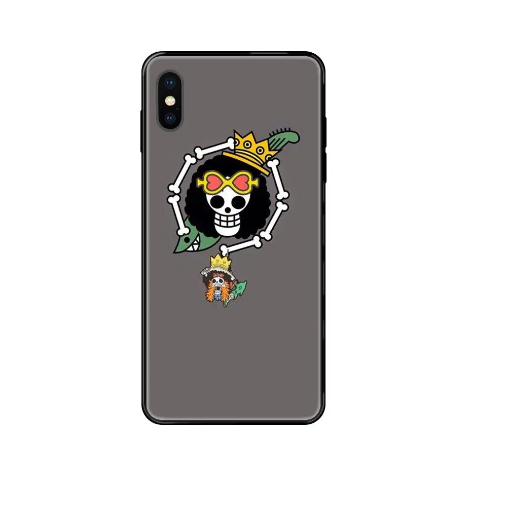Мультфильм один кусок Брук череп флагшток для iPhone 11 12 Pro 5 5S SE 5C 6 6S 7 8X10 XR XS Plus Max