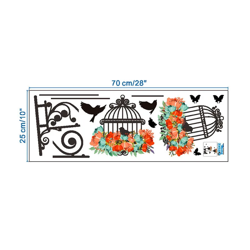 Colorful Flower Wallpaper Flying Birds Murals Birdcage Pattern Wall Sticker Creative Window Decor Beautiful Living Room Decals
Colorful Flower Wallpaper Flying Birds Murals Birdcage Pattern Wall Sticker Creative Window Decor Beautiful Living Room Decals