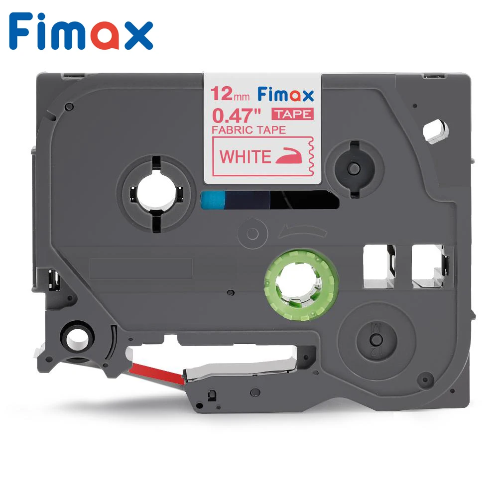 Fimax TzeFA3 тканевая железная этикетка совместима с Brother 12 мм tze черная на белой ленте