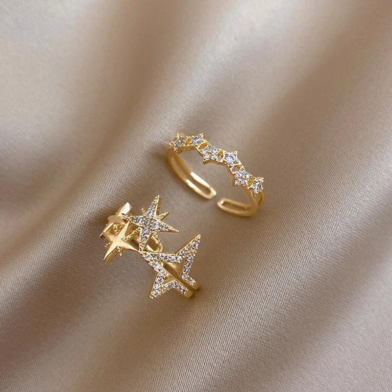Classic Party luxury zircon star opening women's ring sexy finger accessories versatile wedding ring girl's fashion jewelry
Classic Party luxury zircon star opening women's ring sexy finger accessories versatile wedding ring girl's fashion jewelry