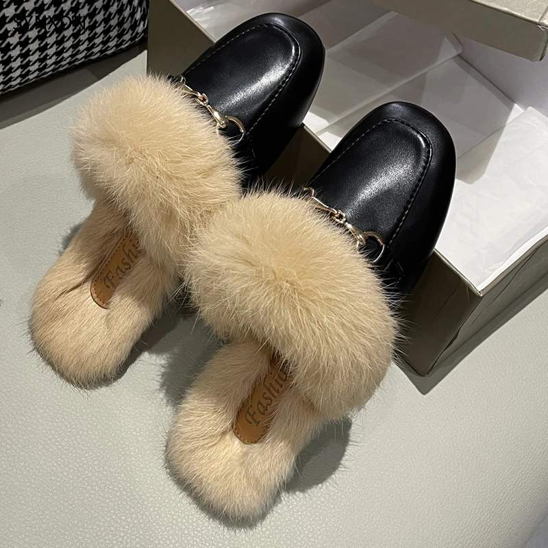 Мюли женские плюшевые на меху, мягкие удобные тапочки на плоской подошве, закрытый носок, сланцы, повседневная кожаная обувь для осени и зим...
Мюли женские плюшевые на меху, мягкие удобные тапочки на плоской подошве, закрытый носок, сланцы, повседневная кожаная обувь для осени и зим...