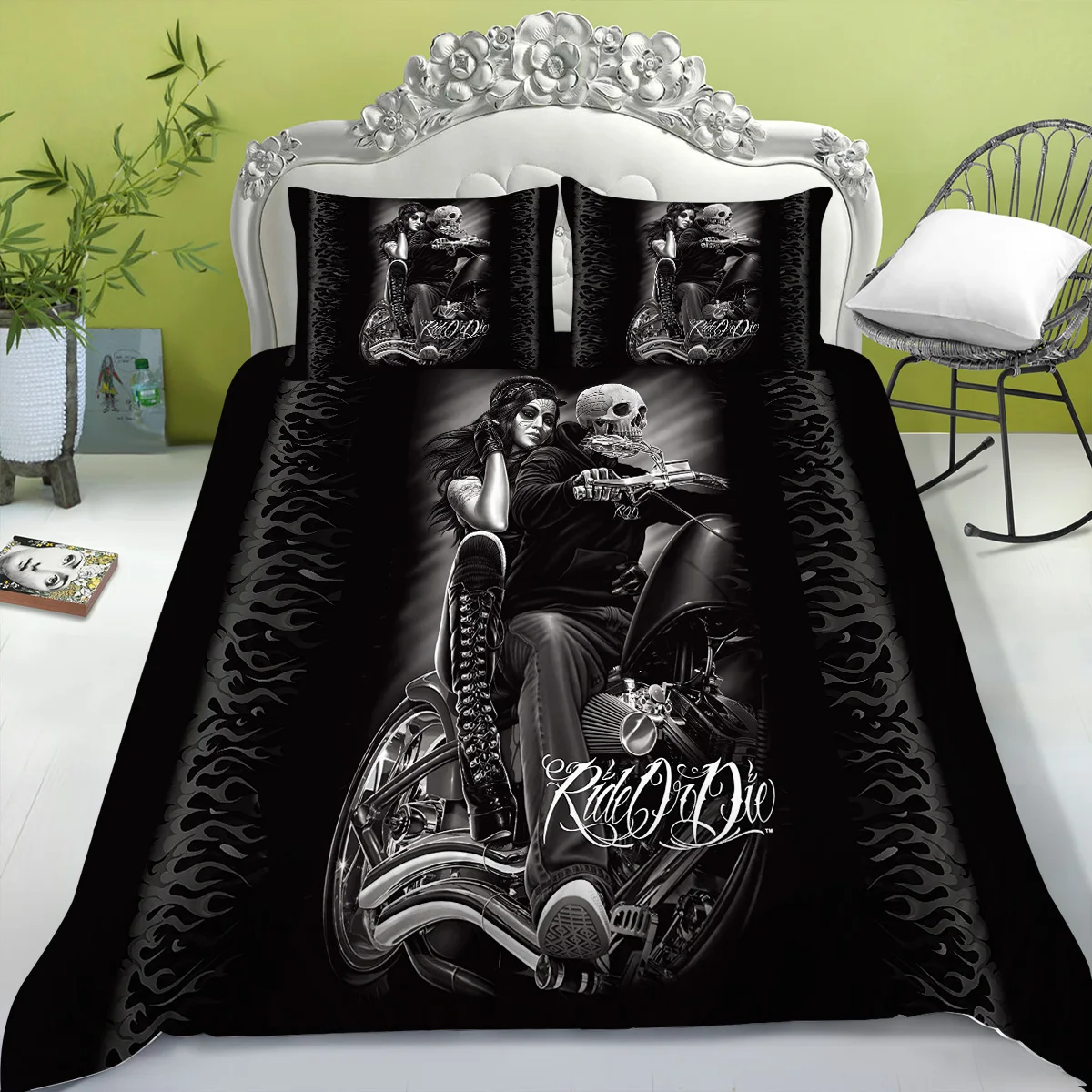 Wholesale European Pattern Hot Sale Soft Bedding Set 3d Digital Skull Printing 2/3pcs Duvet Cover Set ES/DE/EU/AU/US Size
Wholesale European Pattern Hot Sale Soft Bedding Set 3d Digital Skull Printing 2/3pcs Duvet Cover Set ES/DE/EU/AU/US Size