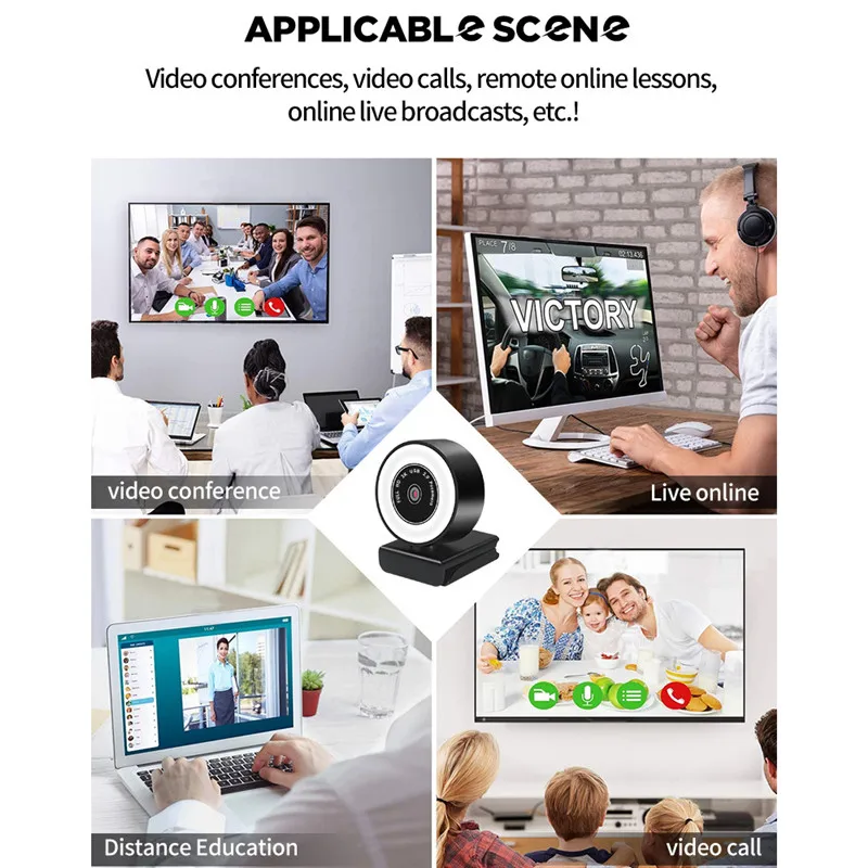 Autofocus HD Webcam 1080P 2K USB 5Million pixels Web Camera PC Laptop Desktop Computer with Microphone Ring light Tripod web cam
Autofocus HD Webcam 1080P 2K USB 5Million pixels Web Camera PC Laptop Desktop Computer with Microphone Ring light Tripod web cam