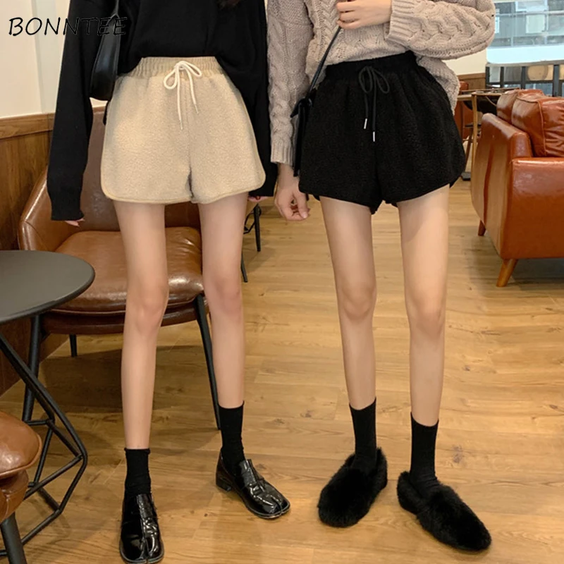 Shorts Women Winter Drawstring Wide Leg Lambswool Trousers Casual Warm Korean Style Girls Chic High Waist All-match Female New
Shorts Women Winter Drawstring Wide Leg Lambswool Trousers Casual Warm Korean Style Girls Chic High Waist All-match Female New