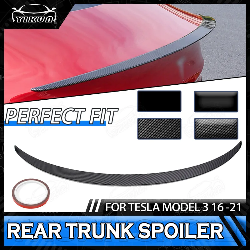 Rear Trunk Lip Carbon Fiber ABS Wing Spoiler Car Styling Rear Trunk Spoiler Model 3 Body Kit For Tesla Model 3 2017-2020 2021
Rear Trunk Lip Carbon Fiber ABS Wing Spoiler Car Styling Rear Trunk Spoiler Model 3 Body Kit For Tesla Model 3 2017-2020 2021