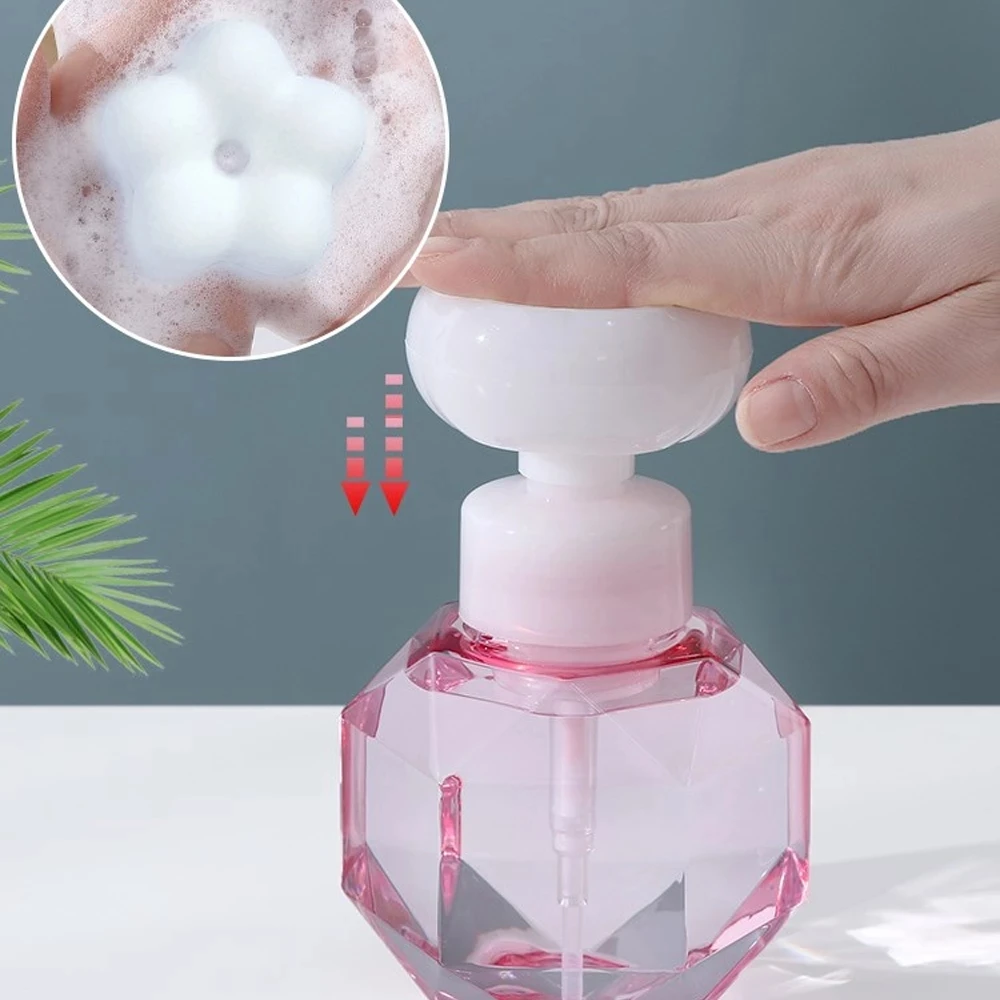 300ml Soap Dispenser Clear Shower Gel Hand Sanitizer Foam Bottle Flower Shape Foam Foaming Pump Empty Bottle Plastic
300ml Soap Dispenser Clear Shower Gel Hand Sanitizer Foam Bottle Flower Shape Foam Foaming Pump Empty Bottle Plastic