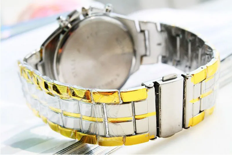 Gold Luxury Men Roman Numerals Watches Metal Analog Quartz Fashion Wrist Watch Business Gentleman Watch Trendy relogio