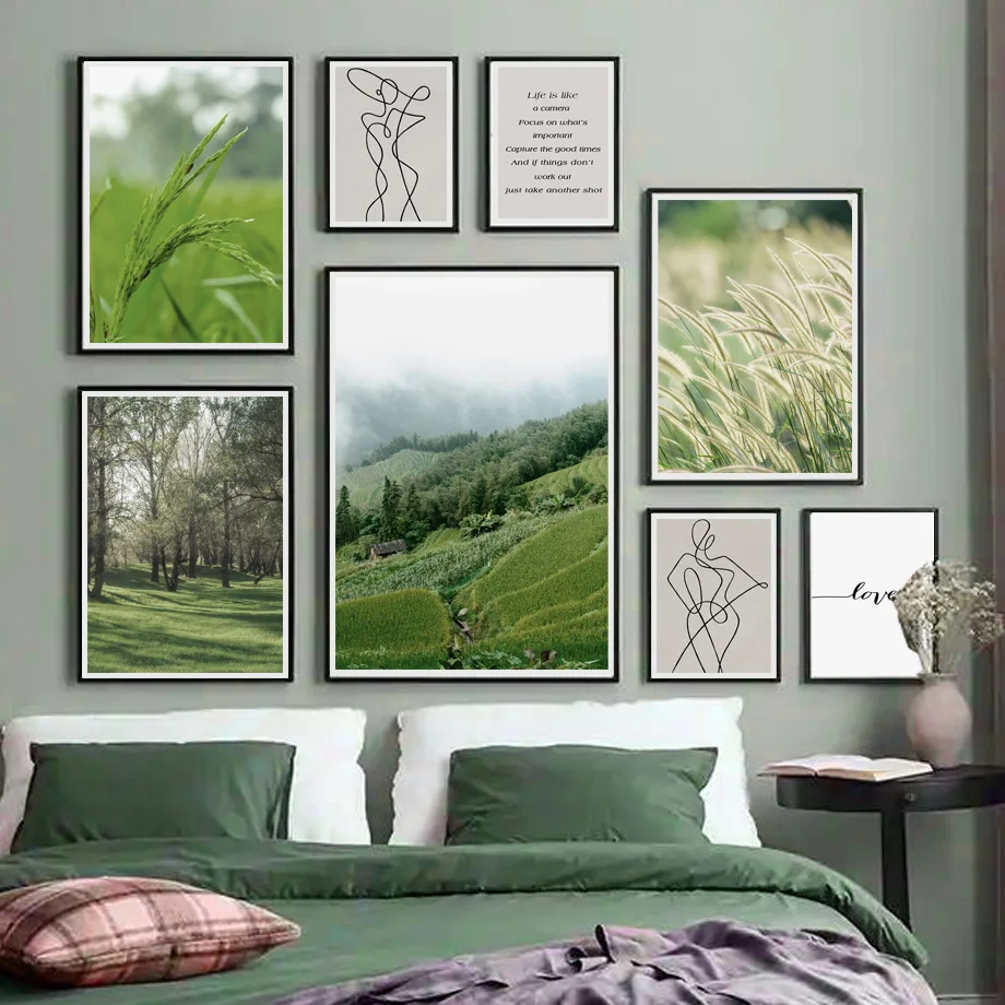Wall Art Canvas Painting Rice Field Forest Grass Line Drawing Girl Nordic Posters And Prints For Living Room Decor Wall Pictures 
Wall Art Canvas Painting Rice Field Forest Grass Line Drawing Girl Nordic Posters And Prints For Living Room Decor Wall Pictures
