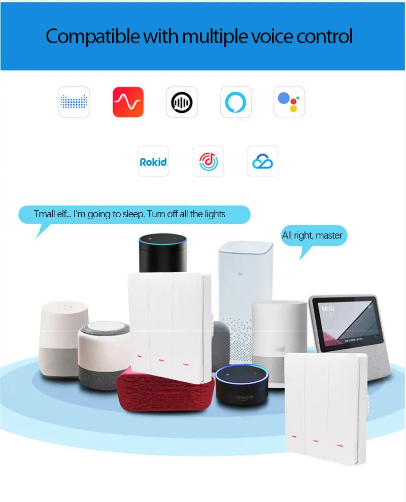 Tuya WiFi Smart Wall Light Switch Push Button Light Switches No Neutral 1/2/3 Gang Mini Switch With Alexa Google Assistant 220V
Tuya WiFi Smart Wall Light Switch Push Button Light Switches No Neutral 1/2/3 Gang Mini Switch With Alexa Google Assistant 220V