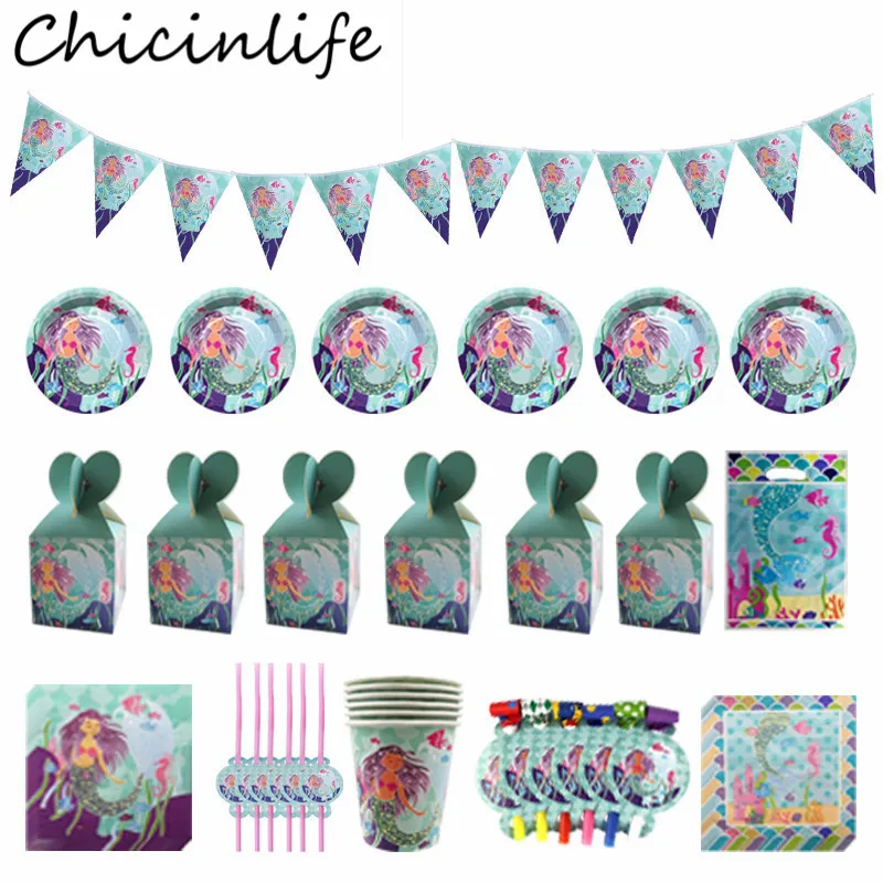 Chicinlife одноразовая посуда для вечерние ринки в стиле русалки, салфетки, соломенный баннер, коробка для конфет, декор для детского дня рождения, вечеринки
Chicinlife одноразовая посуда для вечерние ринки в стиле русалки, салфетки, соломенный баннер, коробка для конфет, декор для детского дня рождения, вечеринки
