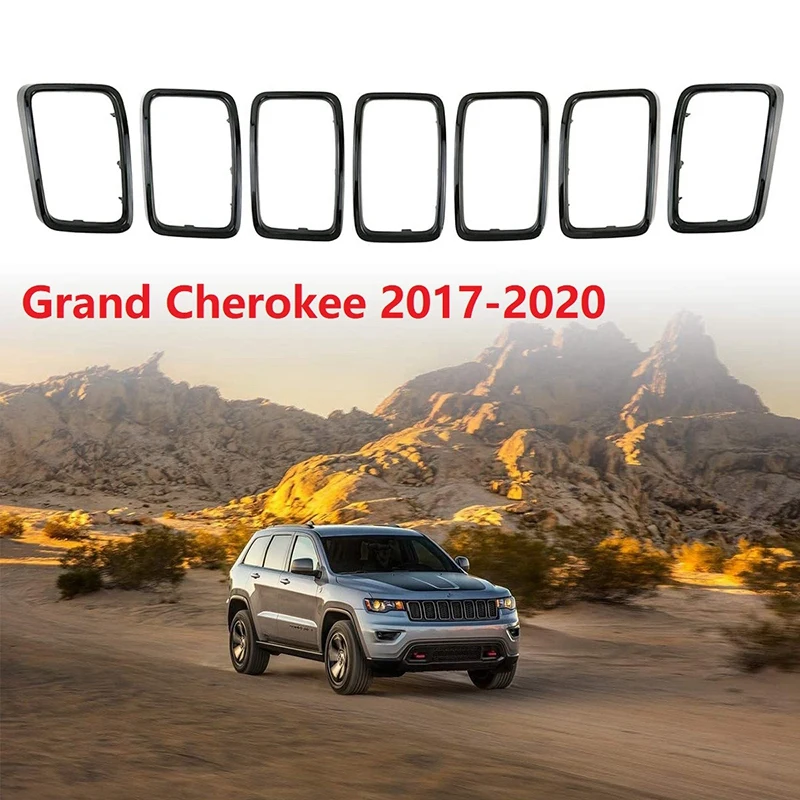 7PC Gloss Black Grill Ring Front Grille Inserts Cover Trim Kit for Jeep Grand Cherokee 2017-2020
7PC Gloss Black Grill Ring Front Grille Inserts Cover Trim Kit for Jeep Grand Cherokee 2017-2020