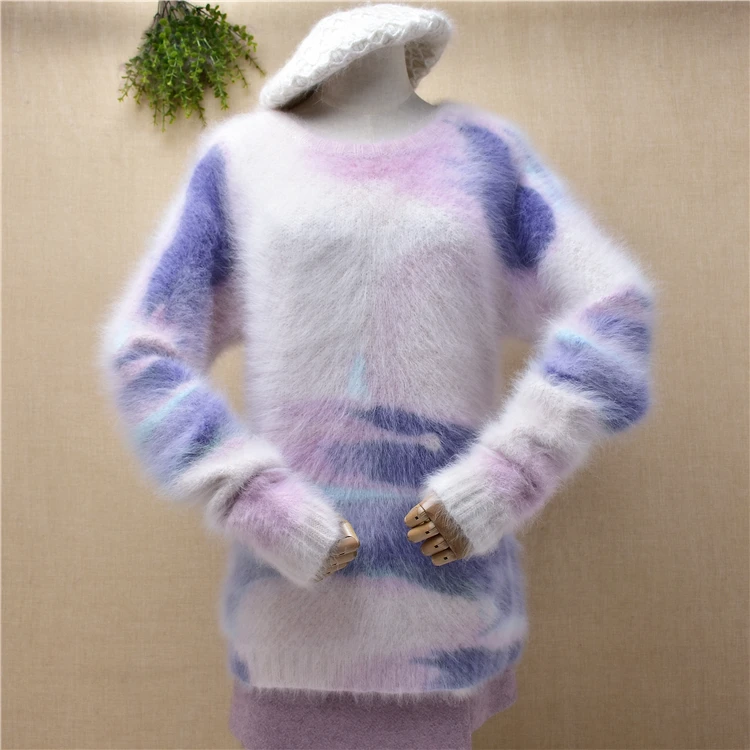 female women fashion printing hairy mink cashmere knitted o-neck long sleeves slim blouses pullover angora fur jumper sweater
female women fashion printing hairy mink cashmere knitted o-neck long sleeves slim blouses pullover angora fur jumper sweater