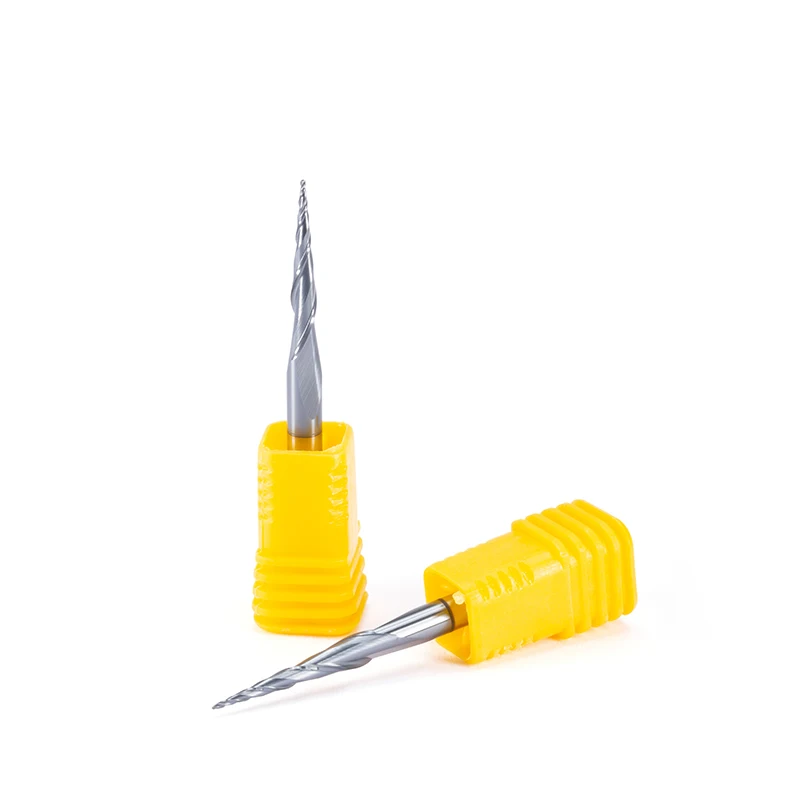 2PCS/Lot SHK 4mm R0.25&0.5&0.75&1.0mm HRC55 Tungsten Solid Carbide Tapered Ball Nose End Mills and Cone CNC Milling Cutter
2PCS/Lot SHK 4mm R0.25&0.5&0.75&1.0mm HRC55 Tungsten Solid Carbide Tapered Ball Nose End Mills and Cone CNC Milling Cutter