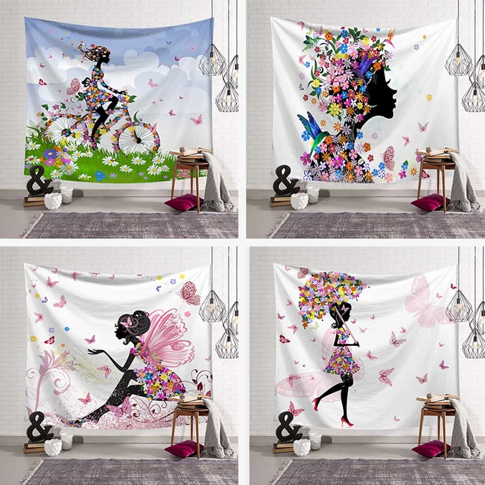 Butterfly Flower Girl Tapestry Wall Hanging Aesthetic Beach Yoga Mat Home Background Bedroom Living Room Blanket Mural Decoratio
Butterfly Flower Girl Tapestry Wall Hanging Aesthetic Beach Yoga Mat Home Background Bedroom Living Room Blanket Mural Decoratio