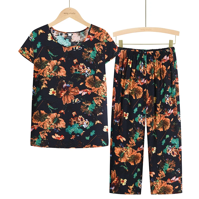 Grandma's Summer Printed Suit Loose Short-sleeved Cotton and linen Tops+Pants Plus size Old man Two-piece suit Casual Clothing
Grandma's Summer Printed Suit Loose Short-sleeved Cotton and linen Tops+Pants Plus size Old man Two-piece suit Casual Clothing
