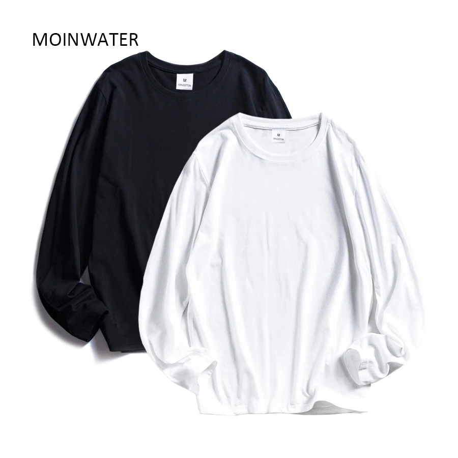 MOINWATER Women T shirts Wholesale 2 Pieces Solid 100% Cotton Long Sleeve T-shirts Lady Casual Tees&Tops
MOINWATER Women T shirts Wholesale 2 Pieces Solid 100% Cotton Long Sleeve T-shirts Lady Casual Tees&Tops