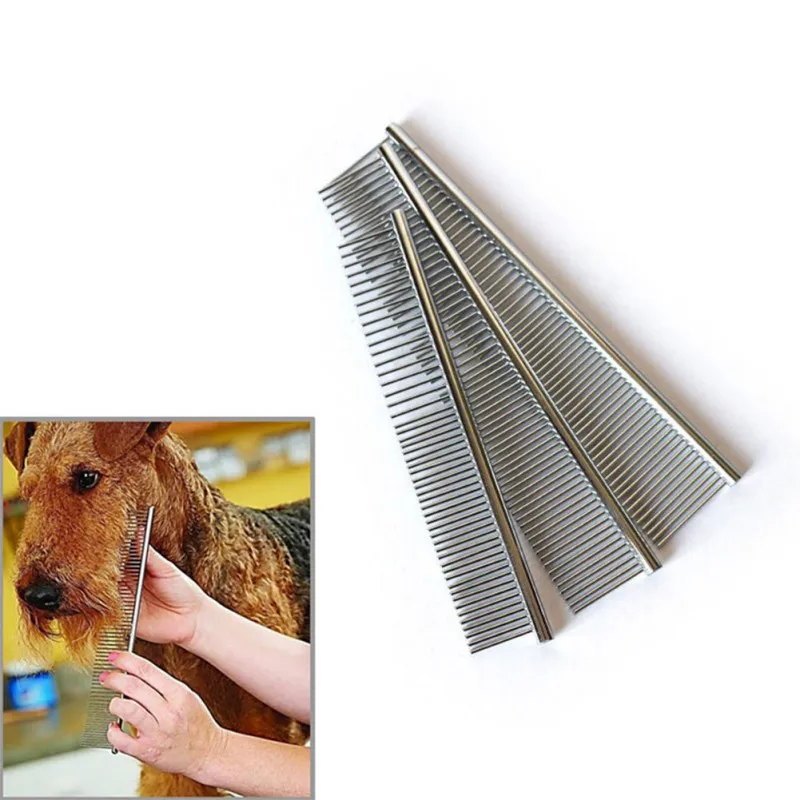 Pet Grooming Comb Stainless Steel Row Comb Large Size Cat And Dog Hair Comb Tool Stainless Steel Brush Grooming for Home 19cm
Pet Grooming Comb Stainless Steel Row Comb Large Size Cat And Dog Hair Comb Tool Stainless Steel Brush Grooming for Home 19cm