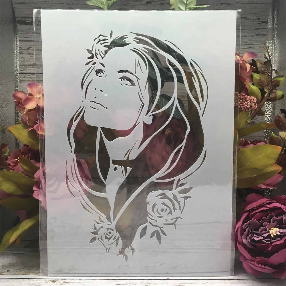 A4 29cm Rose Beautiful Long Hair Girl DIY Layering Stencils Wall Painting Scrapbook Coloring Embossing Album Decorative Template
A4 29cm Rose Beautiful Long Hair Girl DIY Layering Stencils Wall Painting Scrapbook Coloring Embossing Album Decorative Template