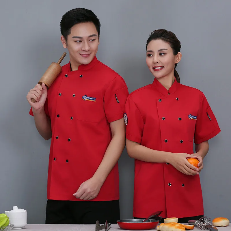 short sleeves spring and summer air permeable Hotel Hotel Hotel Western Restaurant baking kitchen chef's clothing thin
short sleeves spring and summer air permeable Hotel Hotel Hotel Western Restaurant baking kitchen chef's clothing thin