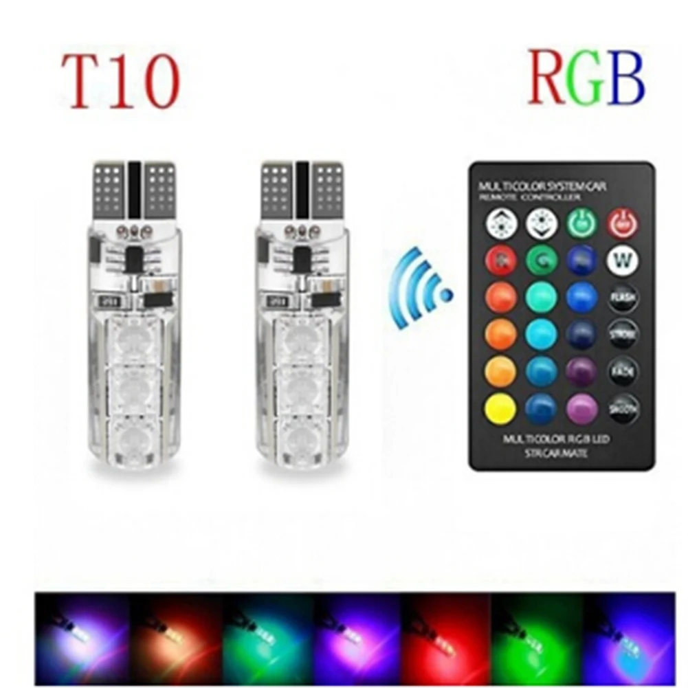 2Pcs T10 Waterproof W5W 501 Car Bulb-6SMD 5050 RGB 7 Color LED Remote Control Wedge Side Light Lamp Bulb 12V parking source
2Pcs T10 Waterproof W5W 501 Car Bulb-6SMD 5050 RGB 7 Color LED Remote Control Wedge Side Light Lamp Bulb 12V parking source