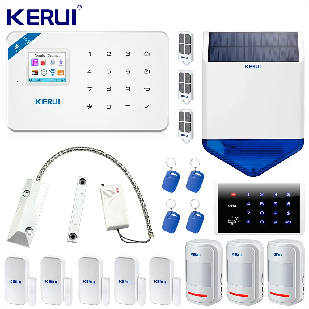 KERUI W18 wifi GSM SMS домашняя охранная сигнализация Занавес Датчик движения