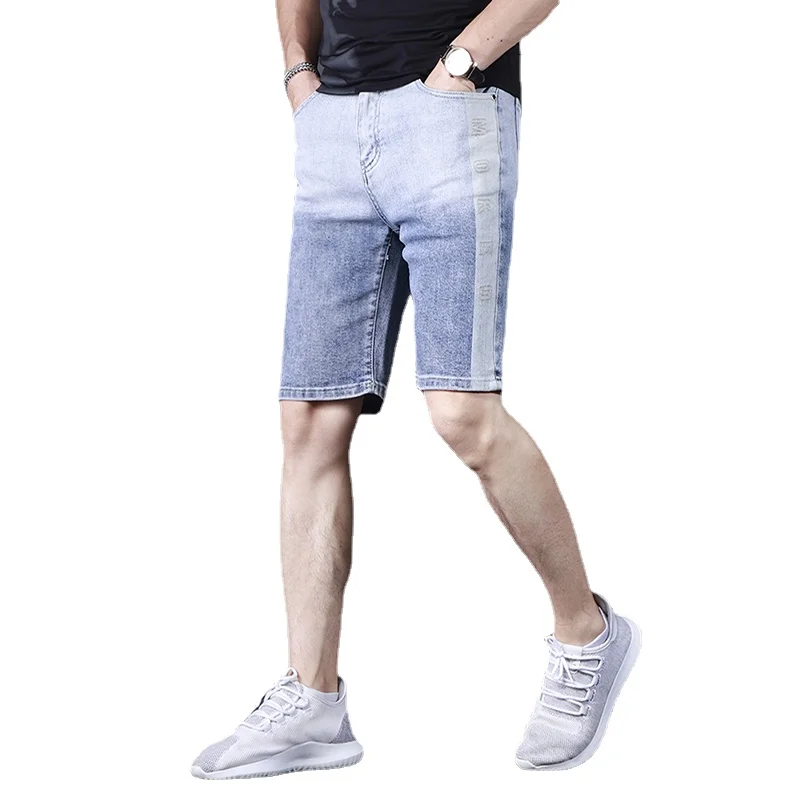 Summer Men's Blue Short Jeans Fashion Letter Printed Casual Slim Fit Straight Denim Knee Length Pants
Summer Men's Blue Short Jeans Fashion Letter Printed Casual Slim Fit Straight Denim Knee Length Pants