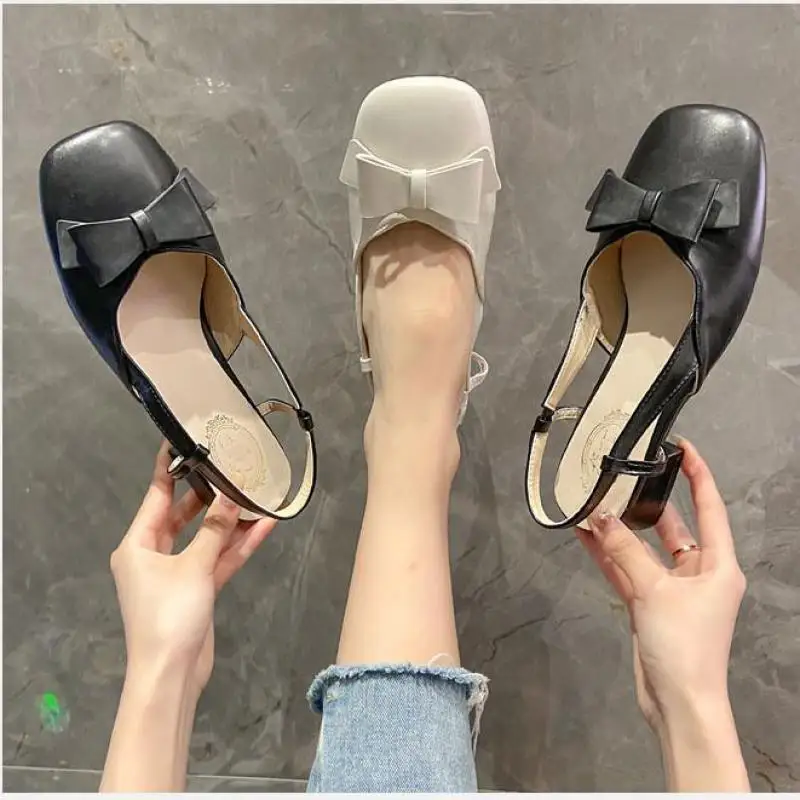 Summer 2021 Bowknot Retro Sandals Women's Versatile Fairy Style Thick Heel Roman Shoes Slingbacks Slip-on Sandal Heels Pumps
Summer 2021 Bowknot Retro Sandals Women's Versatile Fairy Style Thick Heel Roman Shoes Slingbacks Slip-on Sandal Heels Pumps