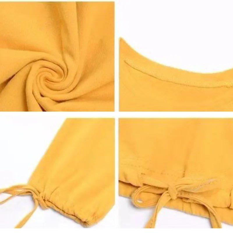 T-shirts Women Bandage Soft Lady Sweet Girls All-match Casual New Collection Spring Loose Preppy Style Students Crops Solid Tops