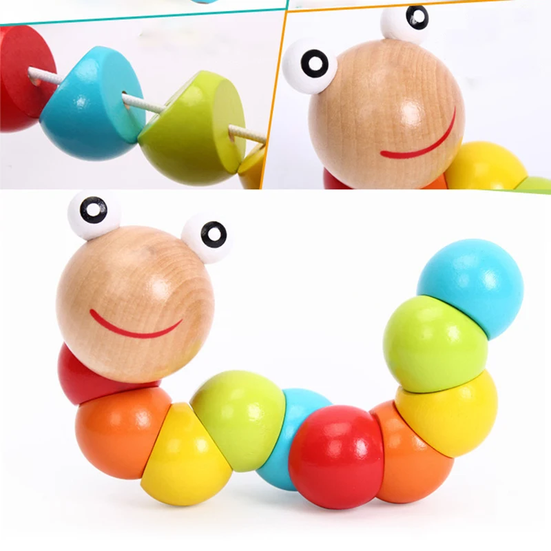 New New Worm Twist Puppet Cognition fun Educational Toys Shape Wooden Blocks Kids Colorful Baby Toy
New New Worm Twist Puppet Cognition fun Educational Toys Shape Wooden Blocks Kids Colorful Baby Toy