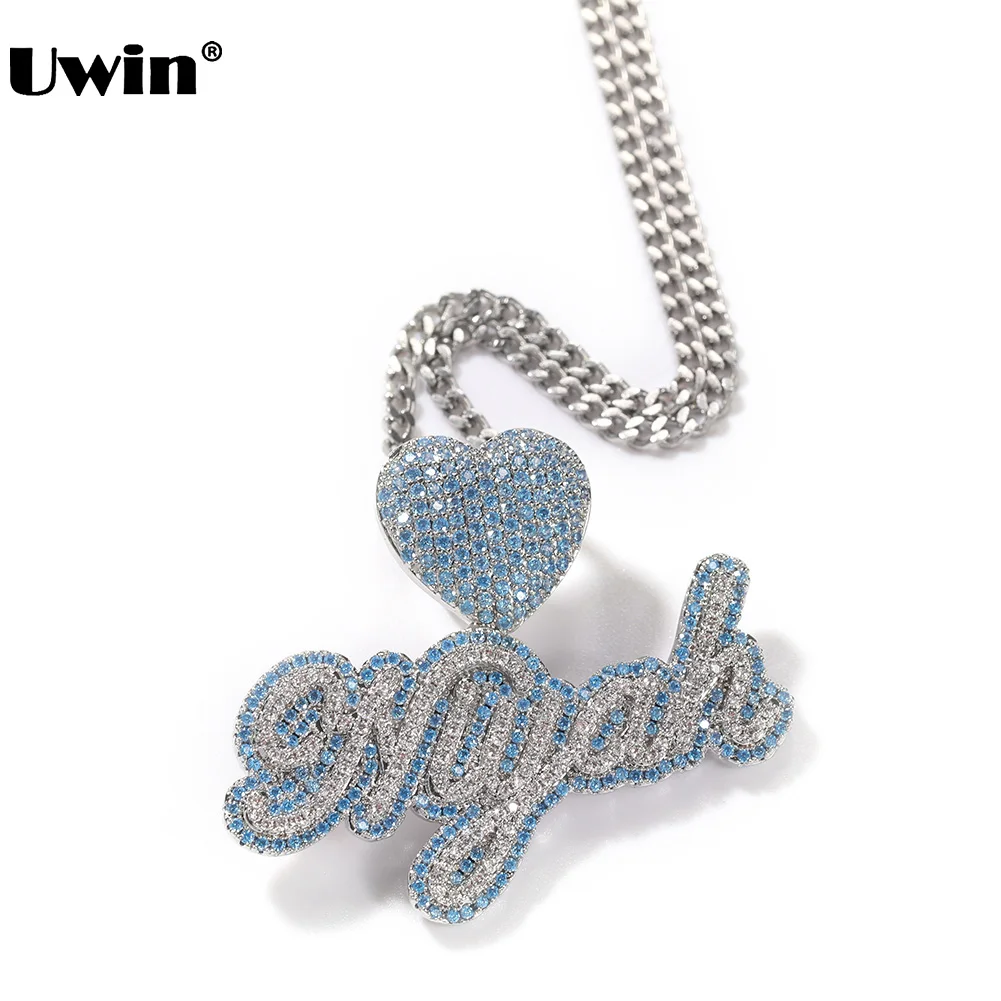 Uwin Custom Name Necklace Edwardian Letter With Heart Clasp for Women Iced Out White Pink CZ Pendant Tennis Chain Hiphop Jewelry
Uwin Custom Name Necklace Edwardian Letter With Heart Clasp for Women Iced Out White Pink CZ Pendant Tennis Chain Hiphop Jewelry