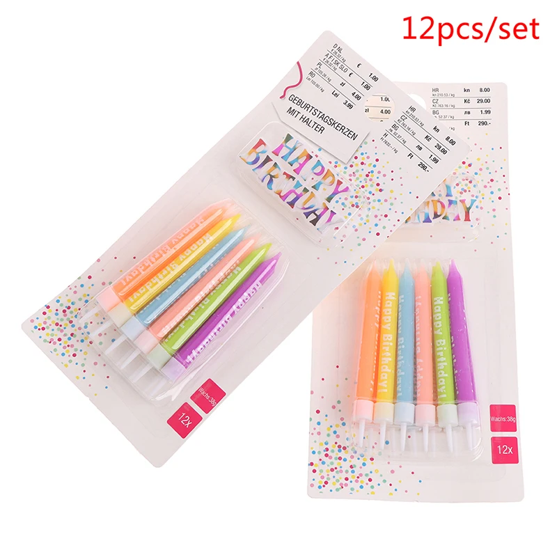 12pcs/set Birthday Candles Wind Happy Letter Printing Party Banquet Proposal Mini Candles Festival Party Decoration
12pcs/set Birthday Candles Wind Happy Letter Printing Party Banquet Proposal Mini Candles Festival Party Decoration