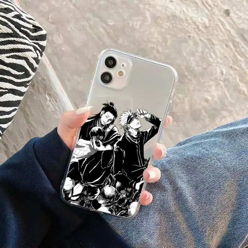 Japanese Anime Jujutsu Kaisen Phone Case Transparent Clear for iPhone 11 12 mini pro XS MAX 7 8 6 6S Plus X 5S SE 2020 XR
Japanese Anime Jujutsu Kaisen Phone Case Transparent Clear for iPhone 11 12 mini pro XS MAX 7 8 6 6S Plus X 5S SE 2020 XR