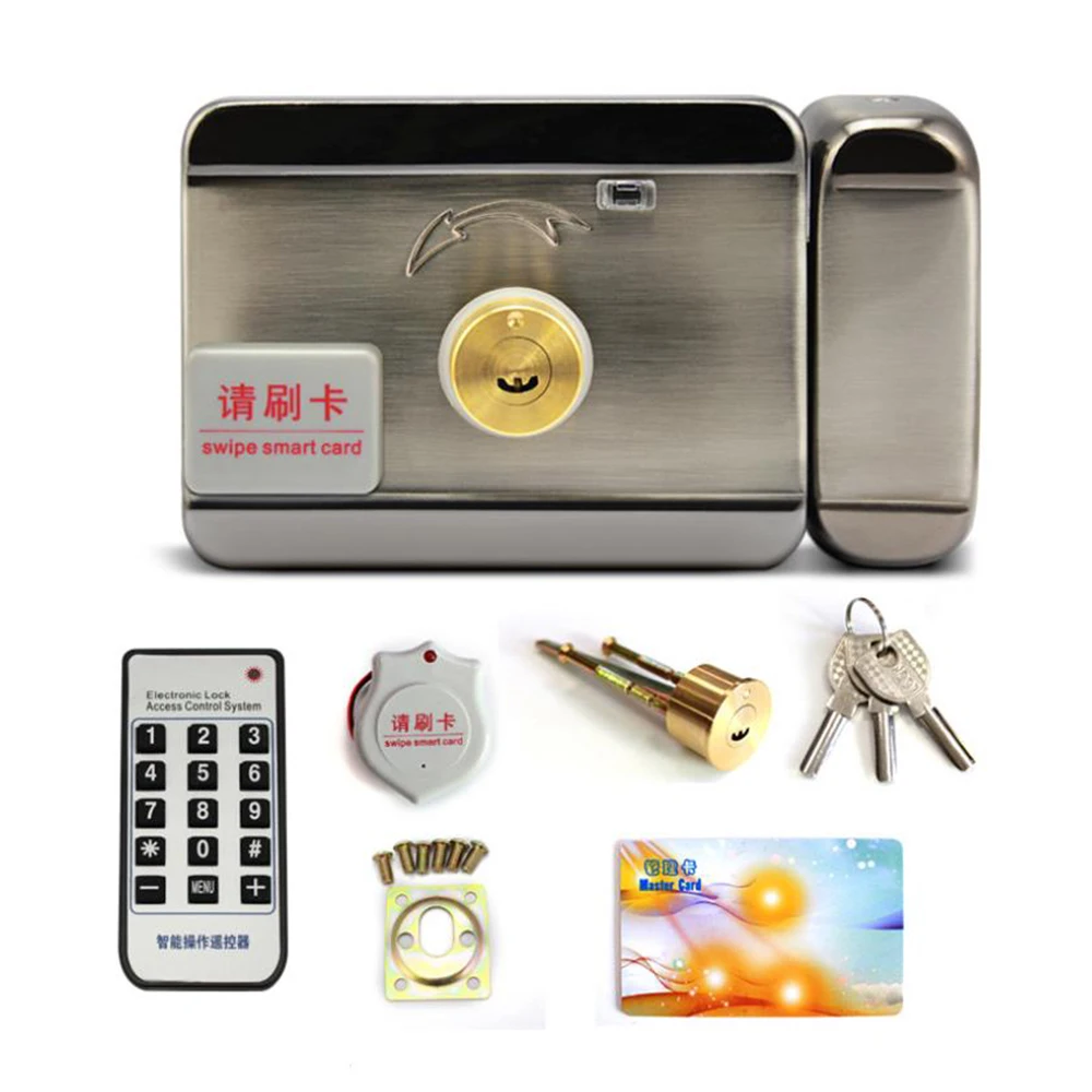 Anti-Theft Cylinder Deadbolt Metal Electric Lock Access Control System Electronic Interlligent Smart rfid Key Card Rim Lock
Anti-Theft Cylinder Deadbolt Metal Electric Lock Access Control System Electronic Interlligent Smart rfid Key Card Rim Lock
