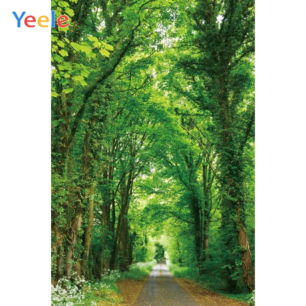 Spring Nature Scenery Road Tree Forest Photography Backdrops Vinyl Baby Photographic Background For Photo Studio Photophone Prop