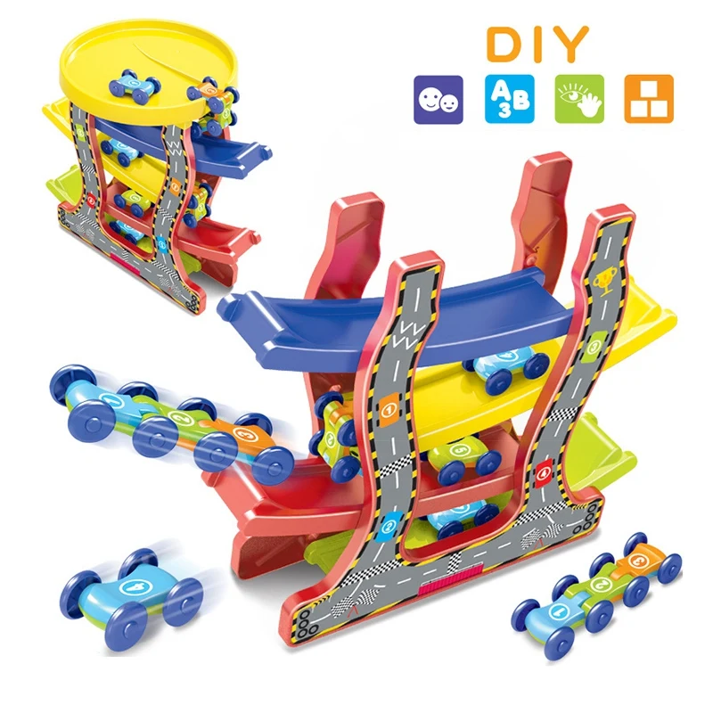 1 Set 5-Layer Ramp Race Track 4 Mini Inertia Car Sliding Toys & 1 Set STEM Learning Toys 5-In-1 Building Projects Set
1 Set 5-Layer Ramp Race Track 4 Mini Inertia Car Sliding Toys & 1 Set STEM Learning Toys 5-In-1 Building Projects Set