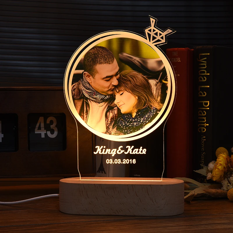 Customized Wooden Painting Frame USB Creative Wooden Base With Led Light Living Room Bedroom Decoration DIY Custom Text Photo
Customized Wooden Painting Frame USB Creative Wooden Base With Led Light Living Room Bedroom Decoration DIY Custom Text Photo