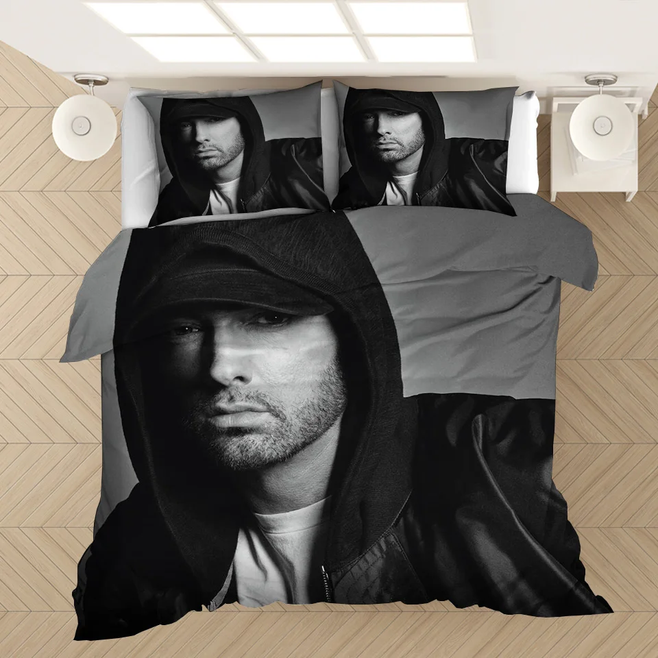 Super Star Eminem Rapper 3D Print Bedding Set European Style Duvet Covers Pillowcase Comforter Bedding Set Bedclothes Bed Linen
Super Star Eminem Rapper 3D Print Bedding Set European Style Duvet Covers Pillowcase Comforter Bedding Set Bedclothes Bed Linen