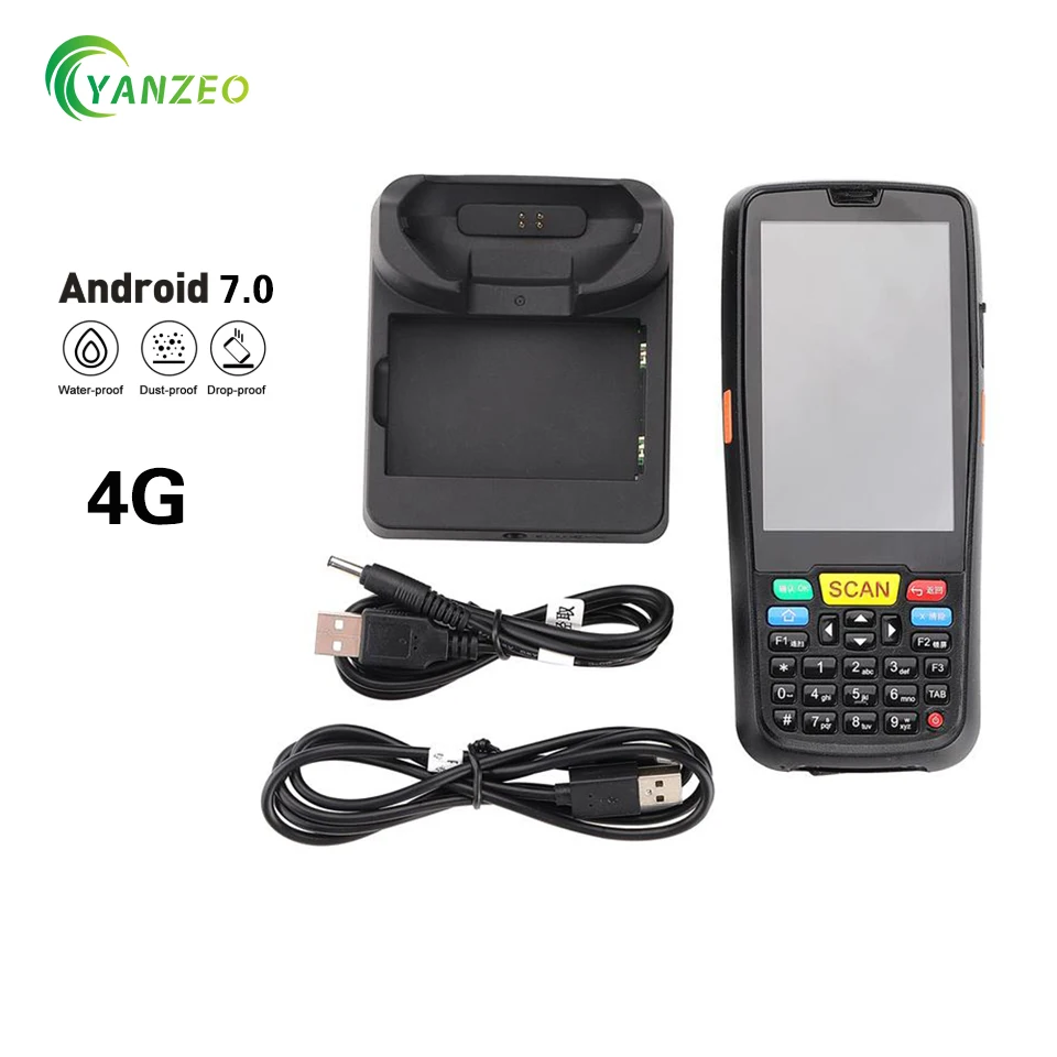4G Mobile Phone Android 7.0 Handheld PDA Terminal 2D Barcode Scanner Bar Code Reader WiFi Bluetooth GPS RFID UHF | Компьютеры и офис