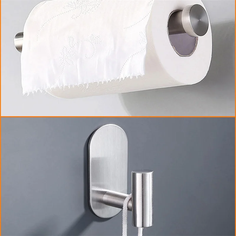 Bathroom Hardware Hook Punch-free Brushed Gold Robe Hook Towel Bar Toilet Paper Holder Bath Bathroom Accessories 2022
Bathroom Hardware Hook Punch-free Brushed Gold Robe Hook Towel Bar Toilet Paper Holder Bath Bathroom Accessories 2022