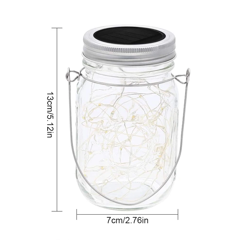 Solar Mason Jar Lights Outdoor 20LEDS Hanging Lantern String Lamp With Lid Handle Decoration For Garden Colorful Street Light 2m
Solar Mason Jar Lights Outdoor 20LEDS Hanging Lantern String Lamp With Lid Handle Decoration For Garden Colorful Street Light 2m