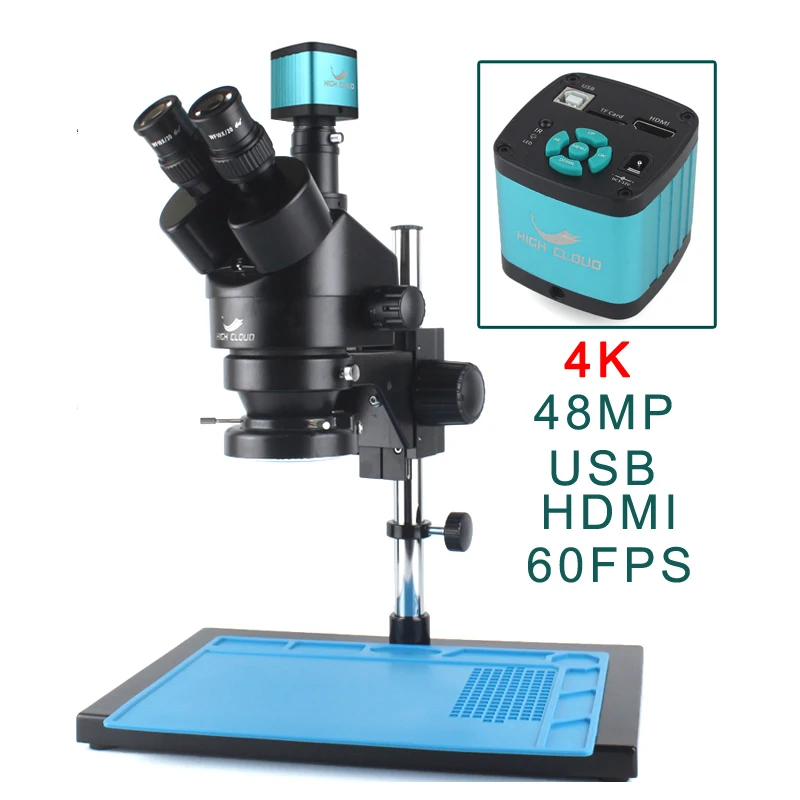 4K 48MP HDMI USB VGA Microscope Camera 7X-45X Simul-Focal Stereo Trinocular Zoom Microscope Set With Auxiliary Objective Lens
4K 48MP HDMI USB VGA Microscope Camera 7X-45X Simul-Focal Stereo Trinocular Zoom Microscope Set With Auxiliary Objective Lens