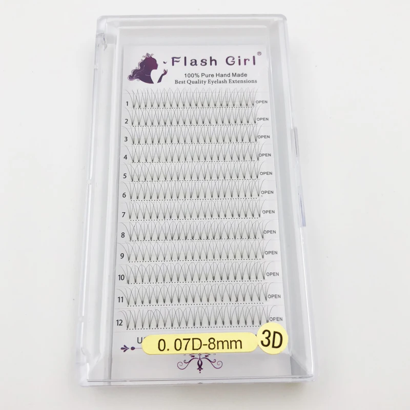 Flash Girl Wholesale 3D-0.07 D Premade Volume Fans Handmade Mink Eyelash Extensions Makeup for Wolesale
Flash Girl Wholesale 3D-0.07 D Premade Volume Fans Handmade Mink Eyelash Extensions Makeup for Wolesale