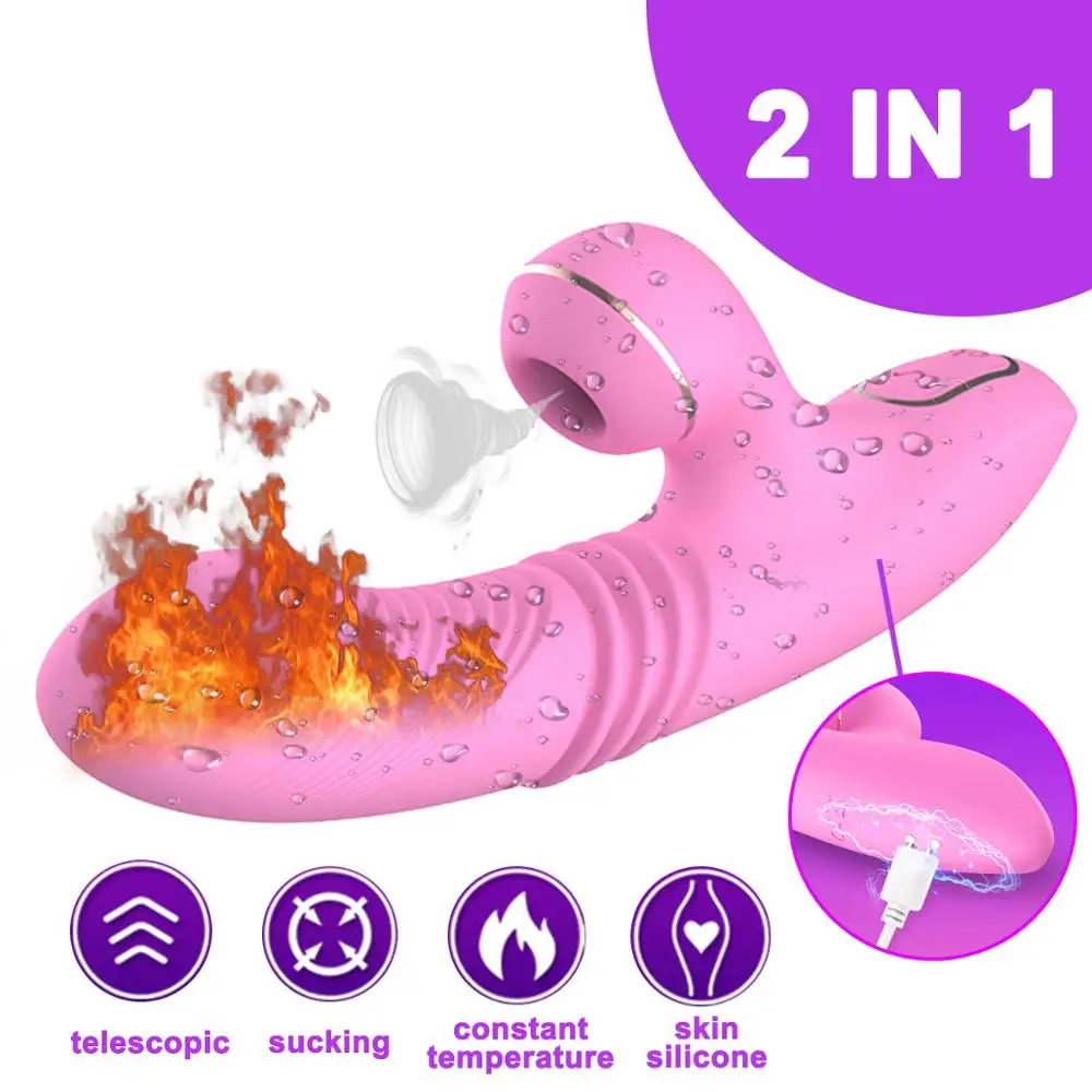 2 в 1 вибраторы для женщин точки G клитора Sextoy женский фалос клитор всасывания