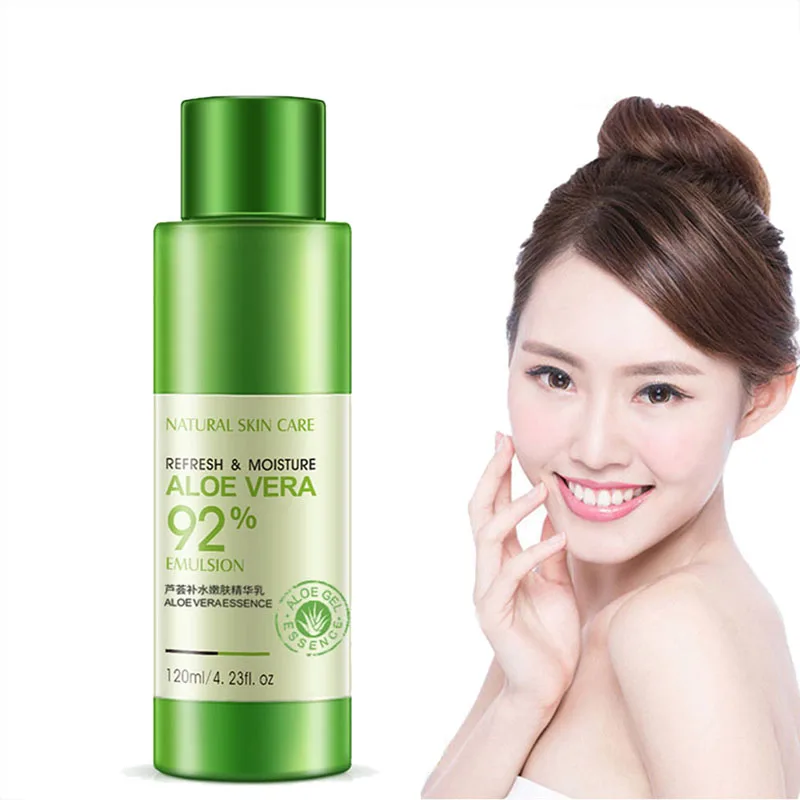 120ml Natural Aloe Vera Gel Shrink pores Rejuvenation Moisturize Emulsion Nourishing Firm Skin Brighten Facial Treatment Essence
120ml Natural Aloe Vera Gel Shrink pores Rejuvenation Moisturize Emulsion Nourishing Firm Skin Brighten Facial Treatment Essence
