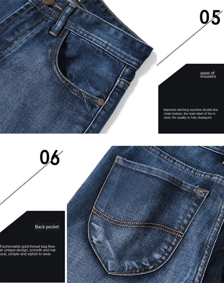 2021 Men's Jeans New Slim Straight Stretch Male Denim Pants Streetwear Blue Gray Casual Denim Trousers Fashion Mens Jeans Brand
2021 Men's Jeans New Slim Straight Stretch Male Denim Pants Streetwear Blue Gray Casual Denim Trousers Fashion Mens Jeans Brand