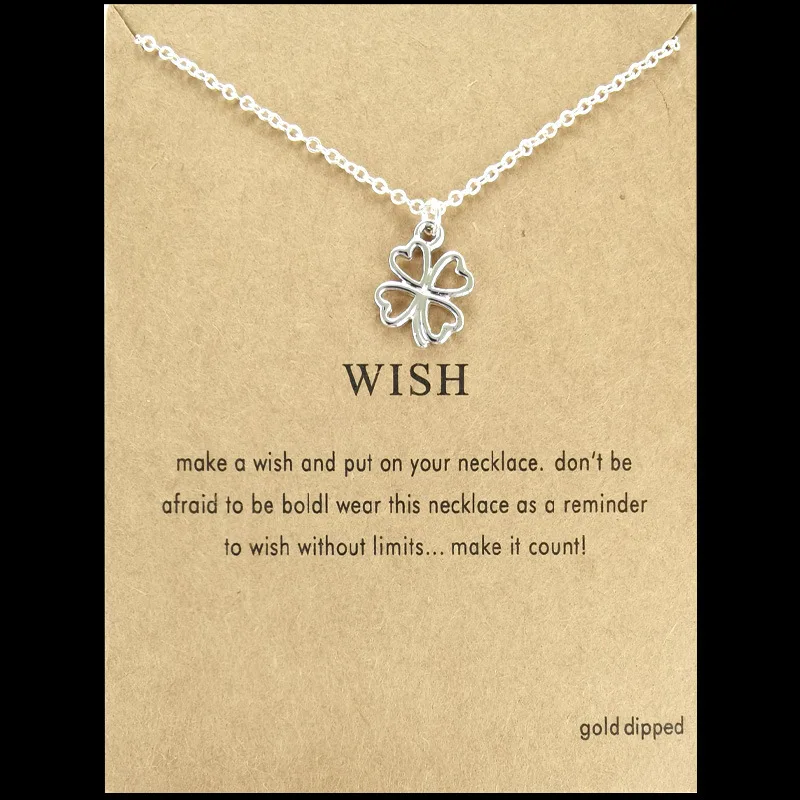 Wish Amazon's best selling four peach heart leaf flower necklace women's cross border creative card color preserving Necklace
Wish Amazon's best selling four peach heart leaf flower necklace women's cross border creative card color preserving Necklace