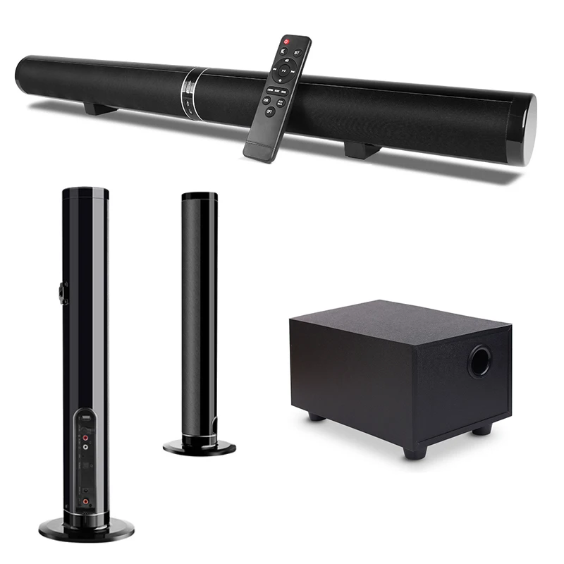 Домашний ТВ Беспроводной Саундбар Съемный Bluetooth 5.0 динамик HiFi 3D стерео пассивный Мощный сабвуфер поддержка AUX Оптический RCA USB
Домашний ТВ Беспроводной Саундбар Съемный Bluetooth 5.0 динамик HiFi 3D стерео пассивный Мощный сабвуфер поддержка AUX Оптический RCA USB