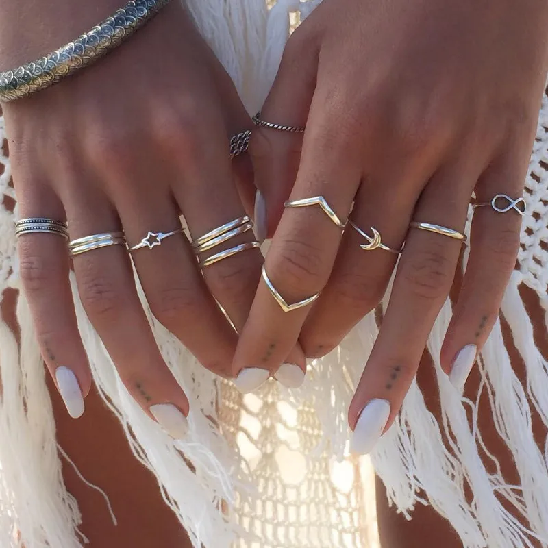 2021 New Korea 12 Pcs/set Vintage Bohemian Silver Rings Set for Women Girls Jewelry
2021 New Korea 12 Pcs/set Vintage Bohemian Silver Rings Set for Women Girls Jewelry