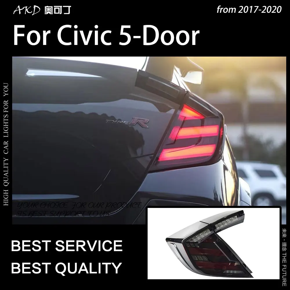 Car Styling Tail Lampfor Civic Tail Lights 2017-2020 Civic Type R LED Tail Light Hatchback 5 door Rear Lamp DRL Dynamic Signal
Car Styling Tail Lampfor Civic Tail Lights 2017-2020 Civic Type R LED Tail Light Hatchback 5 door Rear Lamp DRL Dynamic Signal